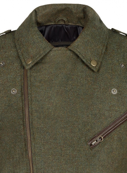 Tweed Leather Combo Jacket # 666