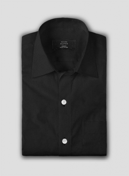 Black Stretch Poplene Shirt