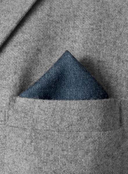 Tweed Pocket Square - Turkish Blue