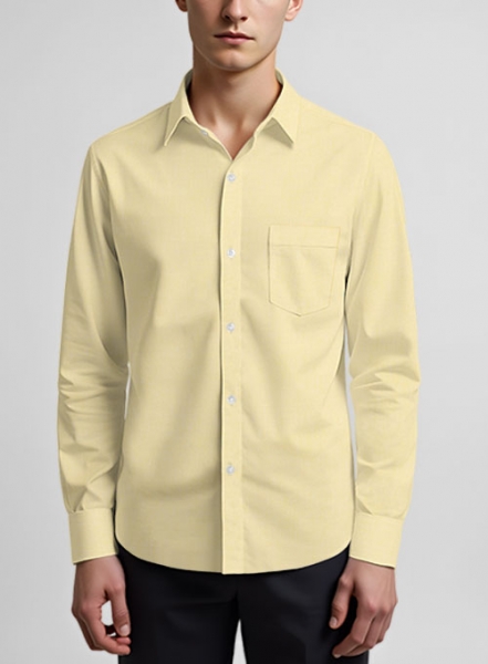 Beige Luxury Twill Shirt - Full Sleeves