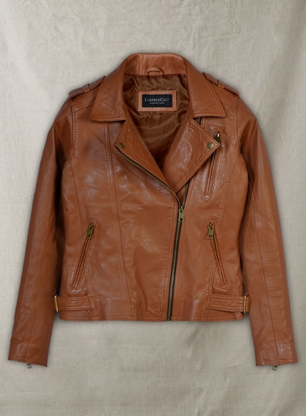 Log Cabin Brown Leather Jacket # 267