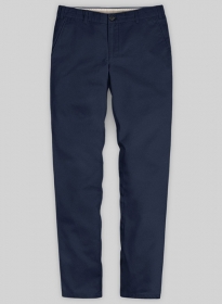 Stretch Summer Royal Blue Chino Pants