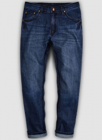 Slight Stretch Indigo Wash Whisker Jeans - Look #784