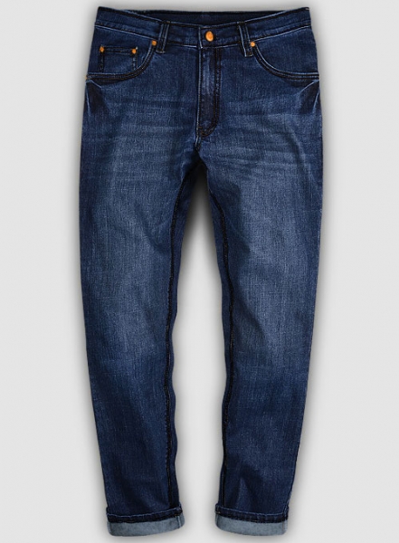 Slight Stretch Indigo Wash Whisker Jeans - Look #784