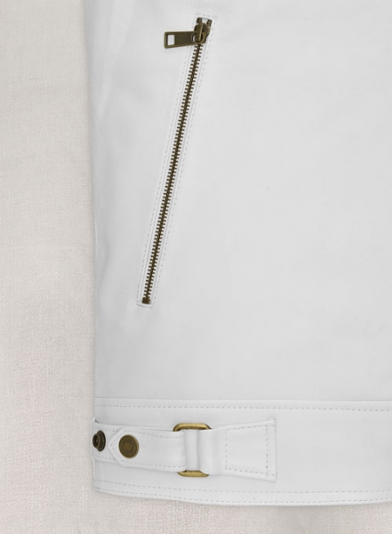 White Leather Jacket #905