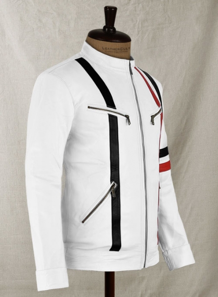 White Leather Jacket #97
