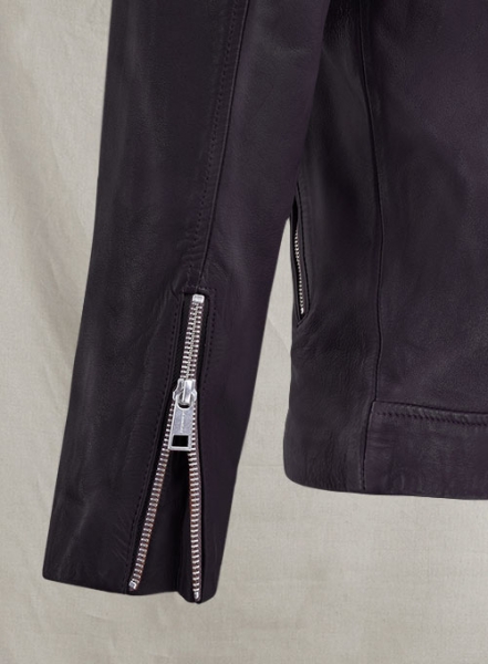 Beast Purple Biker Leather Jacket