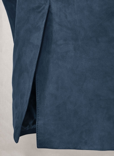 Blue Suede Western Leather Blazer