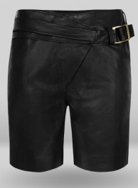 Soft Rich Black Leather Cargo Shorts Style # 377 Soft Rich Black Leather Cargo Shorts Style # 377