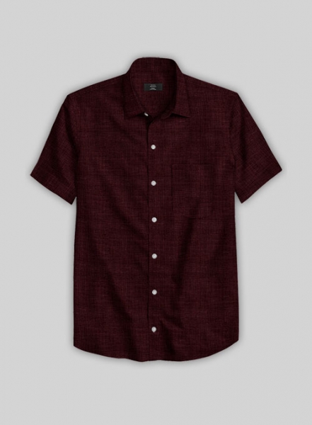 Filafil Poplene Burgundy Shirt - Half Sleeves