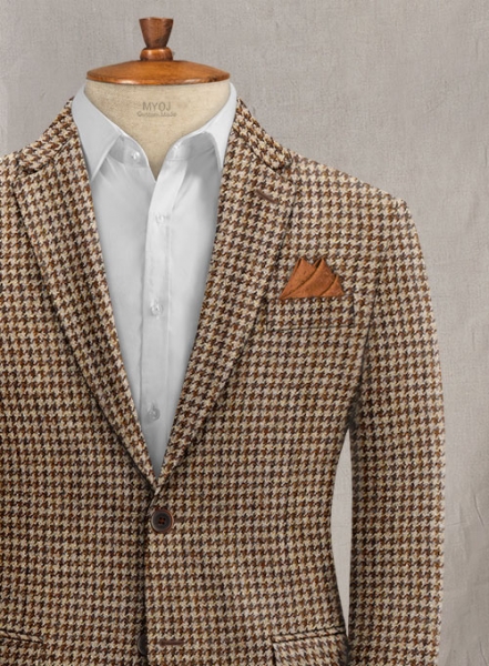 Harris Tweed Brown Houndstooth Suit