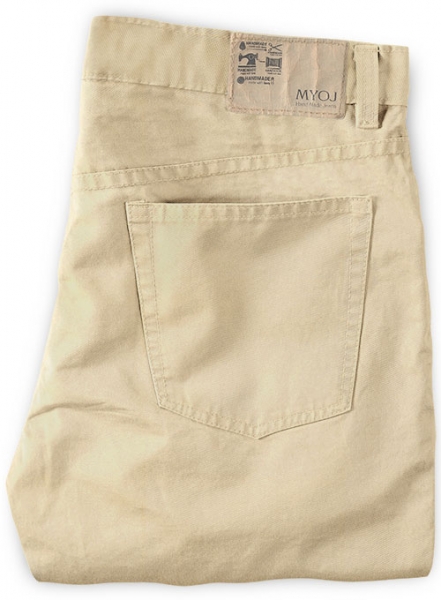 Stretch Summer Light Khaki Chino Jeans