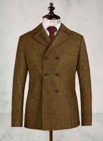Harris Tweed Highland Rust Pea Coat