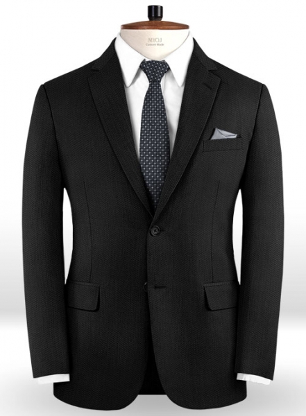 Napolean Black Weave Wool Jacket