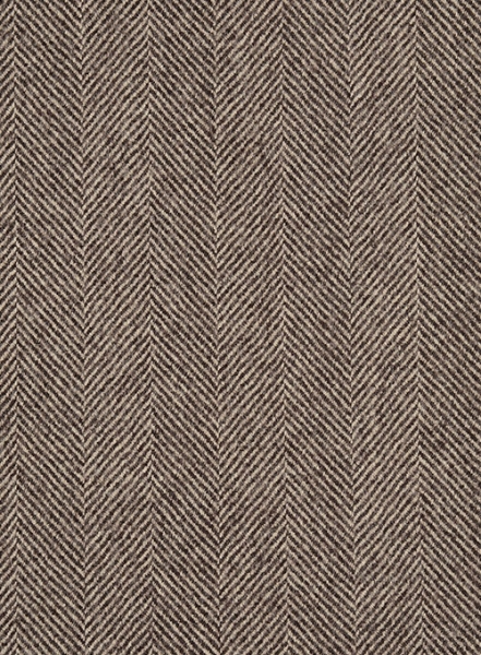 Italian Wide Herringbone Brown Tweed Jacket