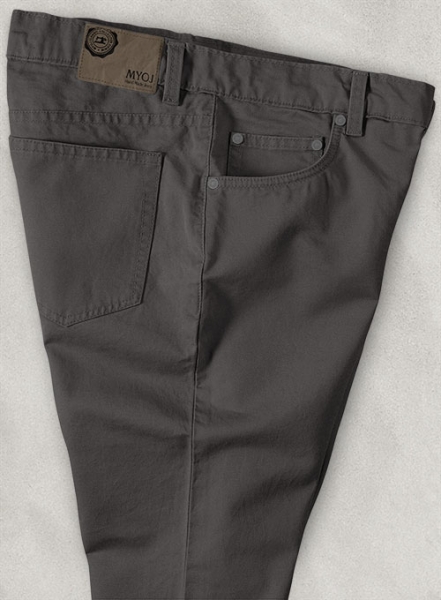 Charcoal Gray Stretch Chino Jeans