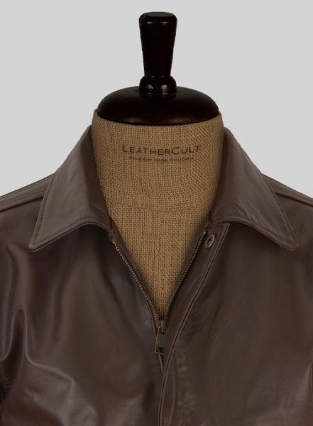 Brown Steve Carell Welcome to Marwen Bomber Leather Jacket