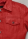 Red Leather Trucker Jacket