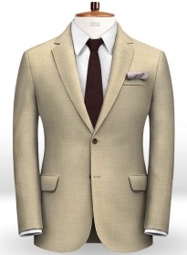 Lux Beige Cotton Wool Stretch Jacket