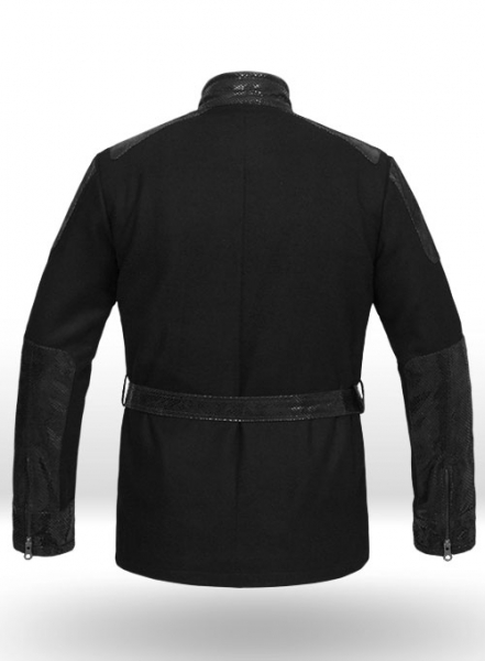 Snake Emboss Black Avengers Age of Ultron Leather Jacket