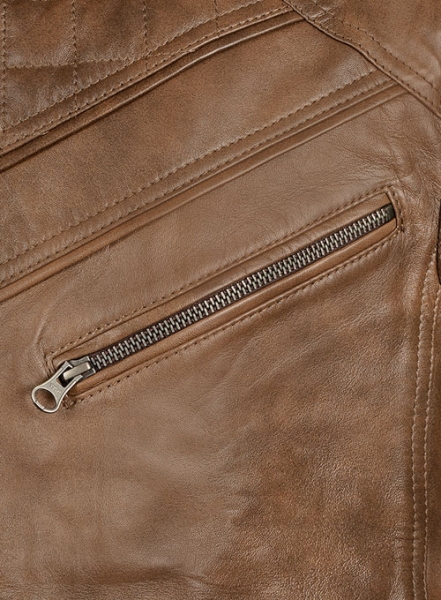 Espanol Timber Brown Brewer Leather Jacket