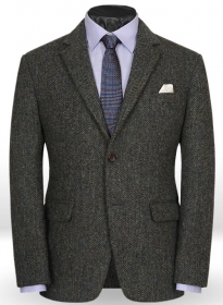 Harris Tweed Ridge Blue Herringbone Jacket
