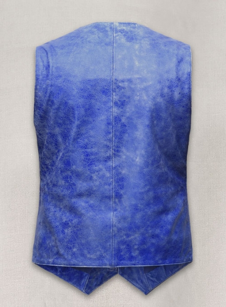 Artistic Blue Leather Suit