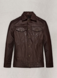 Thick Goat Brown Washed & Wax Tom Holland Leather Jacket