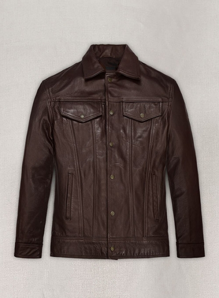Thick Goat Brown Washed & Wax Tom Holland Leather Jacket