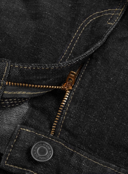 Logan Black Stretch Indigo Wash Whisker Jeans