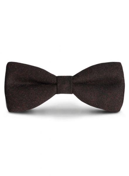 Italian Flannel Wool Bow - Wine