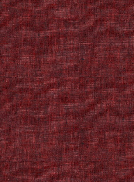 European Falu Red Linen Shirt - Half Sleeves