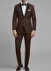 Worsted Brown Wool Tuxedo Suit