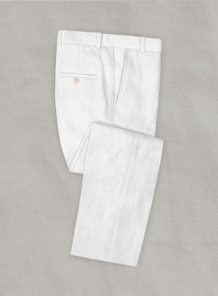 Italian Linen White Herringbone Suit