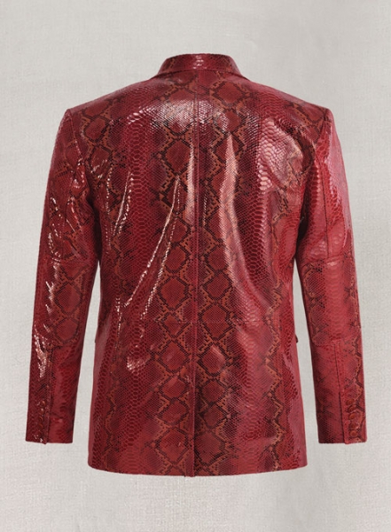 Bold Red Python Floyd Mayweather Leather Blazer