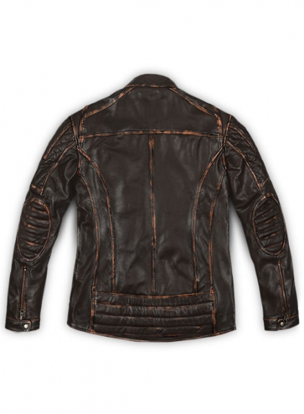 Retro Leather Jacket with Hoodie