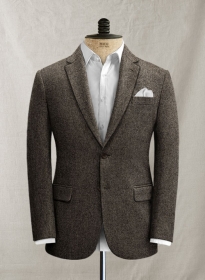 Dark Dapper Brown Tweed Jacket