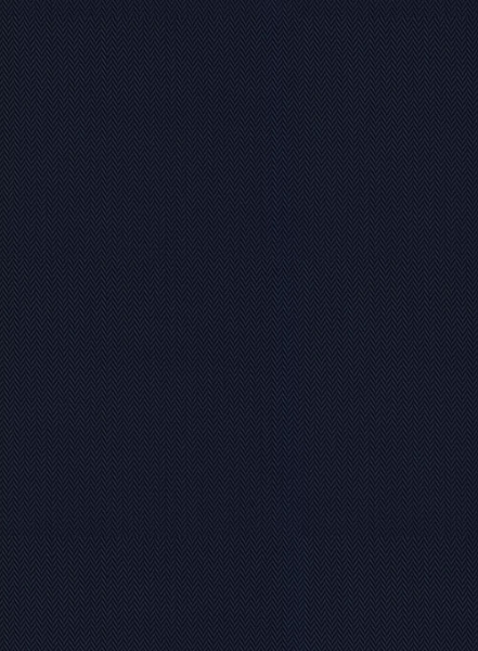 Navy Herringbone Cotton Shirt