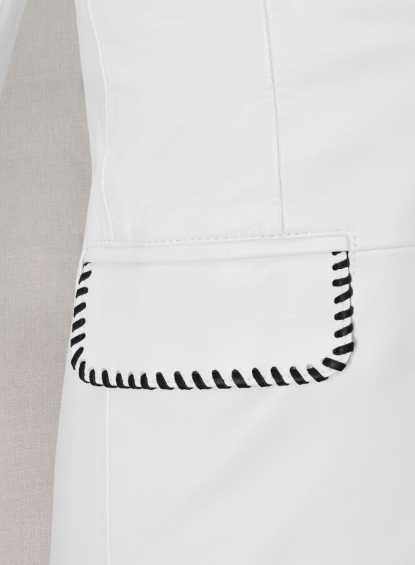 Black Striped White Medieval Blazer