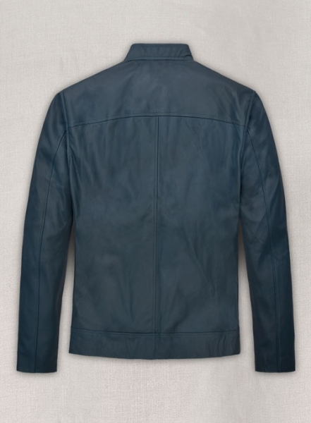 Soft Winsor Blue Michael Fassbender Leather Jacket