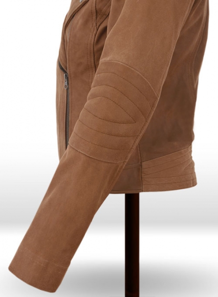 Light Vintage Tan Hide Leather Jacket # 220