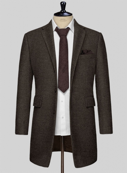 Carre Brown Tweed Overcoat