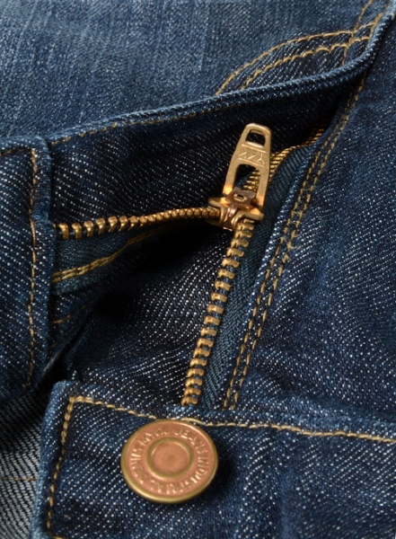 Wangle Blue Indigo Whisker Stretch Jeans