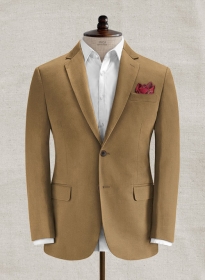 Italian Brushed Cotton Tan Jacket