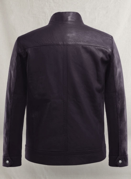 Thunder Storm Purple Biker Leather Jacket