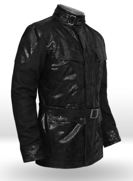 Snake Emboss Black Avengers Age of Ultron Leather Jacket