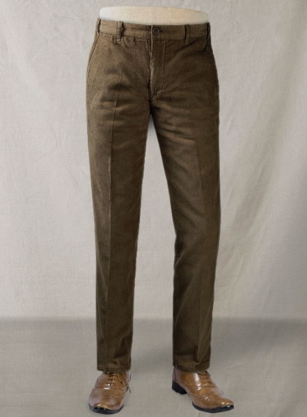 Brown Stretch Corduroy Trousers