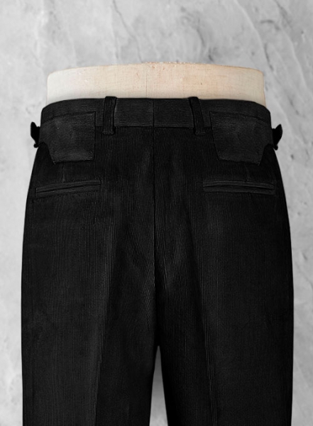 Black Colonel Corduroy Trousers