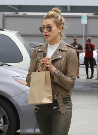 Hailey Baldwin Bieber Leather Jacket #2 Hailey Baldwin Bieber Leather Jacket #2