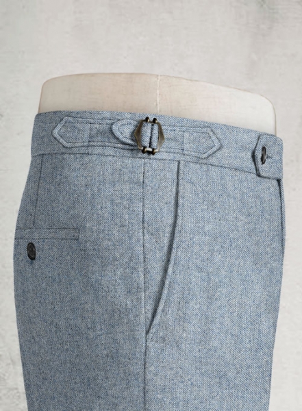 Light Blue Denim Highland Tweed Trousers